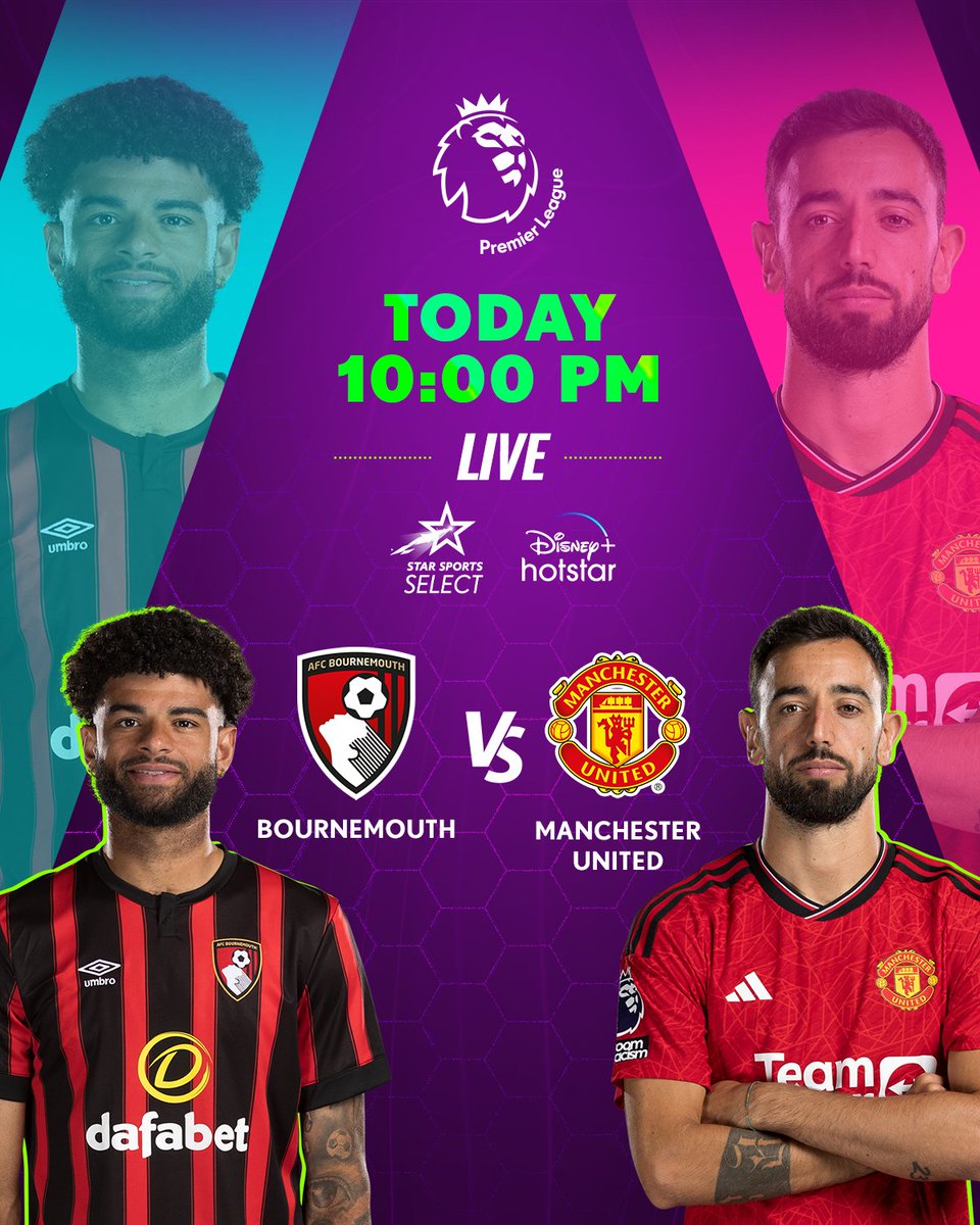 With some key players injured, #ManchesterUnited visit the Vitality Stadium 👀 Will they get the much needed 3 points? Tune-in to #BOUMUN, today, 10:00 PM, only on Star Sports Select & Disney+ Hotstar 📺 #PassionUnlimited #PremierLeague #BOUvMUN