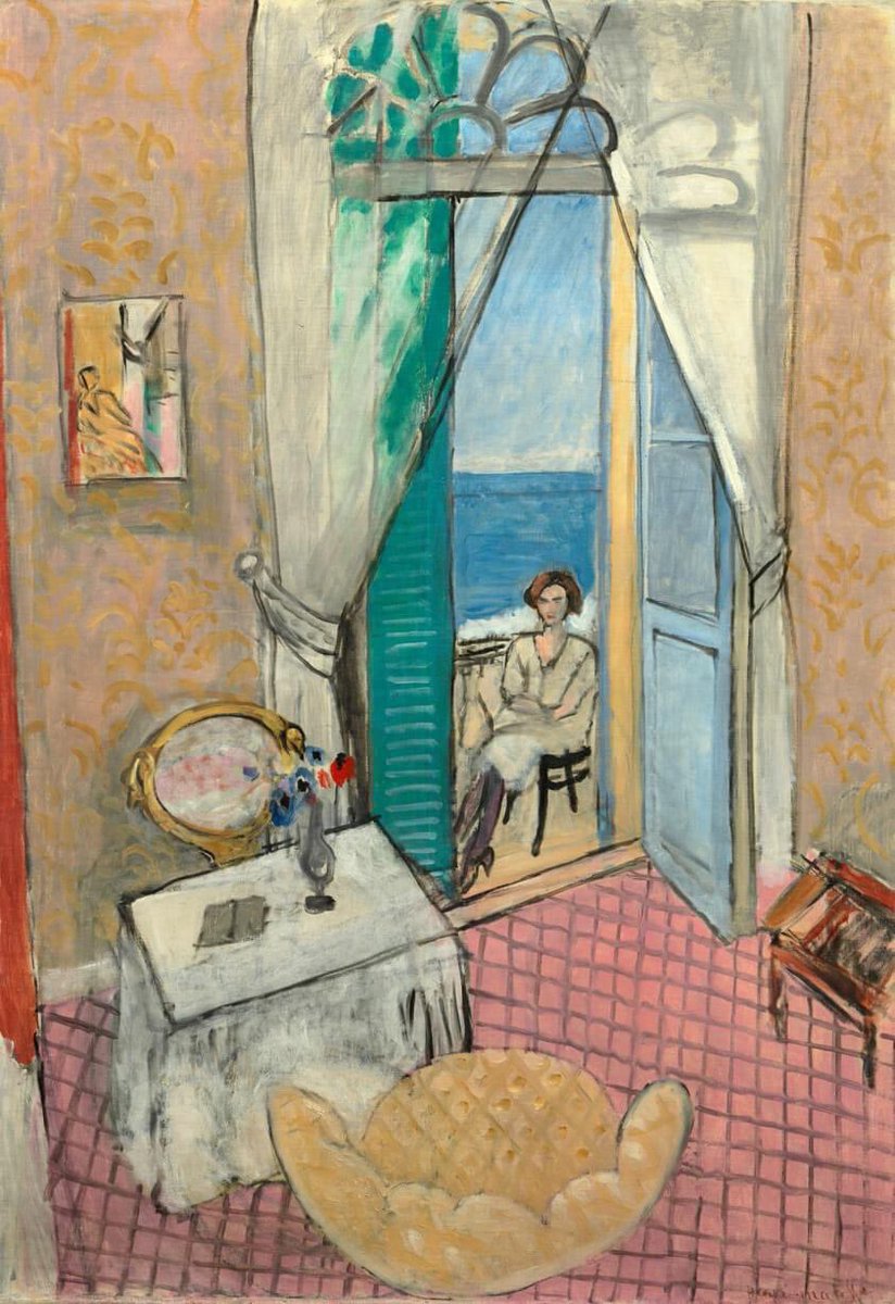 Interior at Nice 1919-1920 Henri Matisse (French, 1869-1954) #VentagliDiParole #art #NoWar 🏳️‍🌈🏳️‍🌈 Oil on Canvas Inscriptions: Signed, Lower Right '#HenriMatisse Dimensions: 131.5 × 90.7 cm (51 13/16 × 35 11/16 in.)