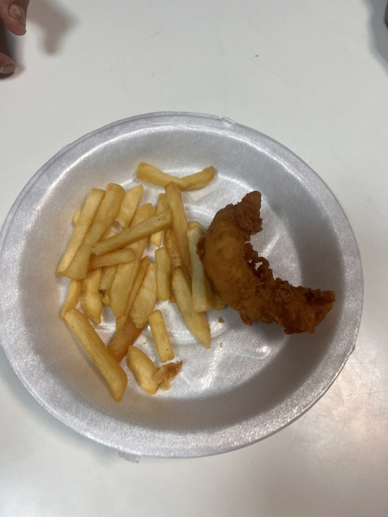 Mr. COD Lahore Airport Rs799/-for this!!Daylight robbery. Money was returned upon questioning. You can make out how big this fish is when you place it next to regular fries.