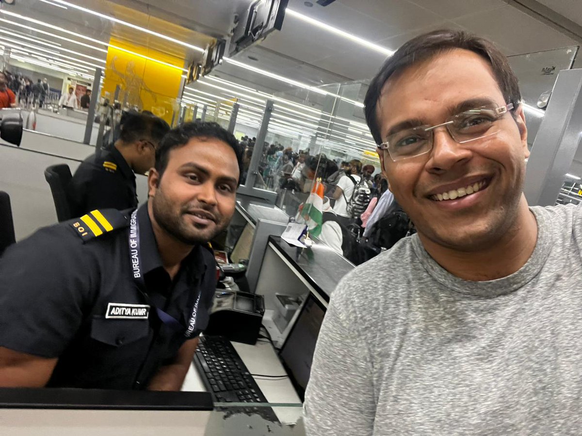 When Online Education Gives me access to teach whole of India The immigration officer was my Student at Unacademy - an online student. Identified through my name on the boarding pass #UPSC #onlineclasses