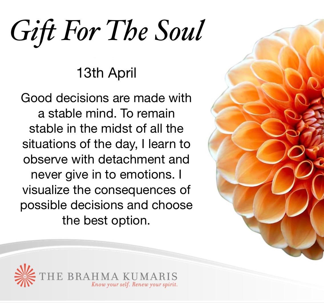 BKLondonGCH's tweet photo. Good decisions R made with a stable mind. 

To remain stable, I learn 2observe with detachment &amp; never give in 2emotions. 

I visualize the consequences of possible decisions &amp; choose the best option.

#GiftForTheSoul
#AprilThoughts
#Weekend

#FreeEvents: https://t.co/y7jf8DDMQG https://t.co/gqzKQoU7uX
