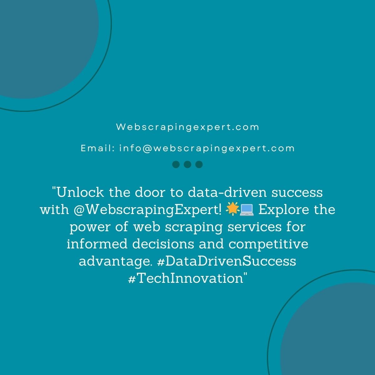 Unlock the door to strategic growth with @WebscrapingExpert's latest trends in web scraping services! 🌟🚀 Explore the power of data for informed decisions and competitive advantage. #DataDrivenGrowth #TechInnovation