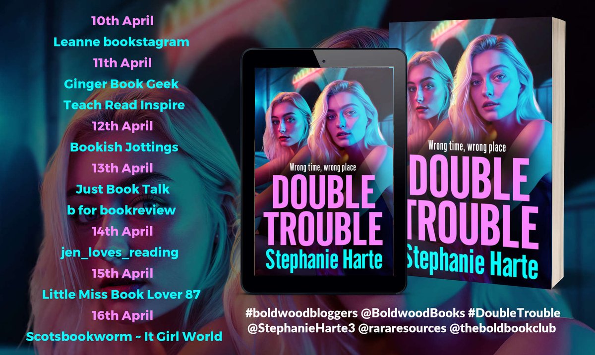 'Takes readers on a wild journey' says @BookishJottings about #DoubleTrouble by @StephanieHarte3 bookishjottings.com/2024/04/12/dou… @BoldwoodBooks