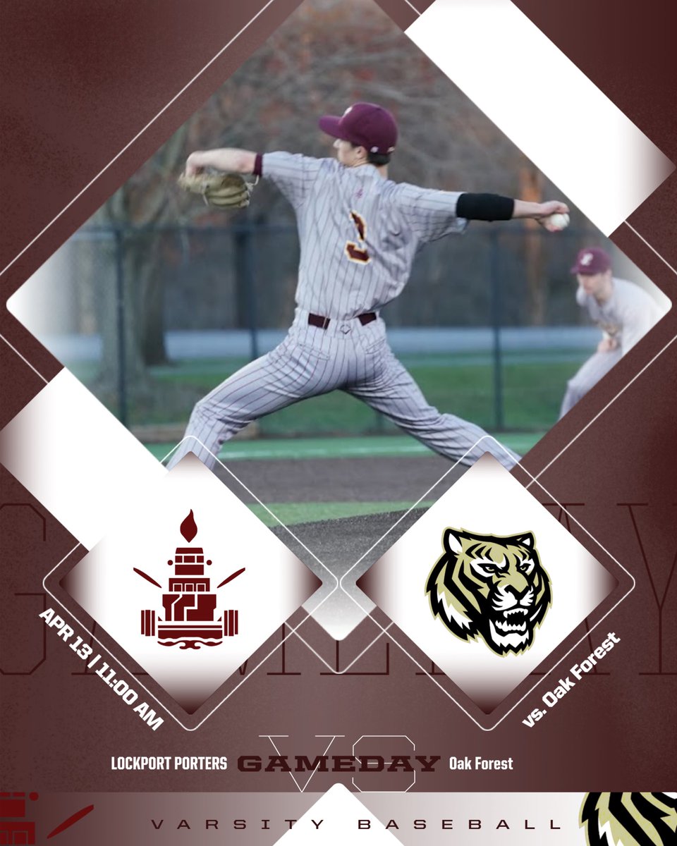 ⚾️ GAMEDAY ⚾️ The Porters are back in action, and we have a beautiful day for baseball! All levels will play a doubleheader against Oak Forest, with varsity being back home at Flink Field! 🆚 Oak Forest ⏰ 11:00 am (V) & 1:00 pm (VB) 📍Ed Flink Field 📺 & 📊…