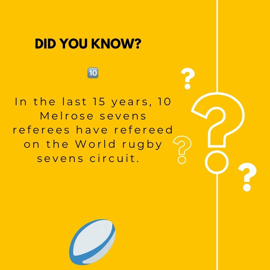 The tournament at Melrose is well underway with some quality rugby on display. 💡Did you know that quality also extends to past present (and future) match officials?