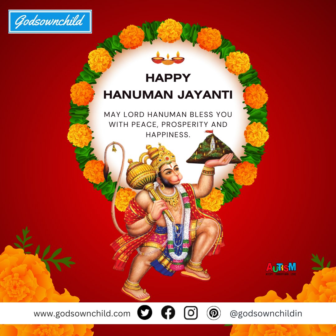 Wishing everyone a blessed #HanumanJayanti! May the strength and devotion of Lord Hanuman inspire us to face life's challenges with courage and determination. Let's celebrate this auspicious day with prayers, positivity, and a heart filled with gratitude. Jai Hanuman! #Blessings