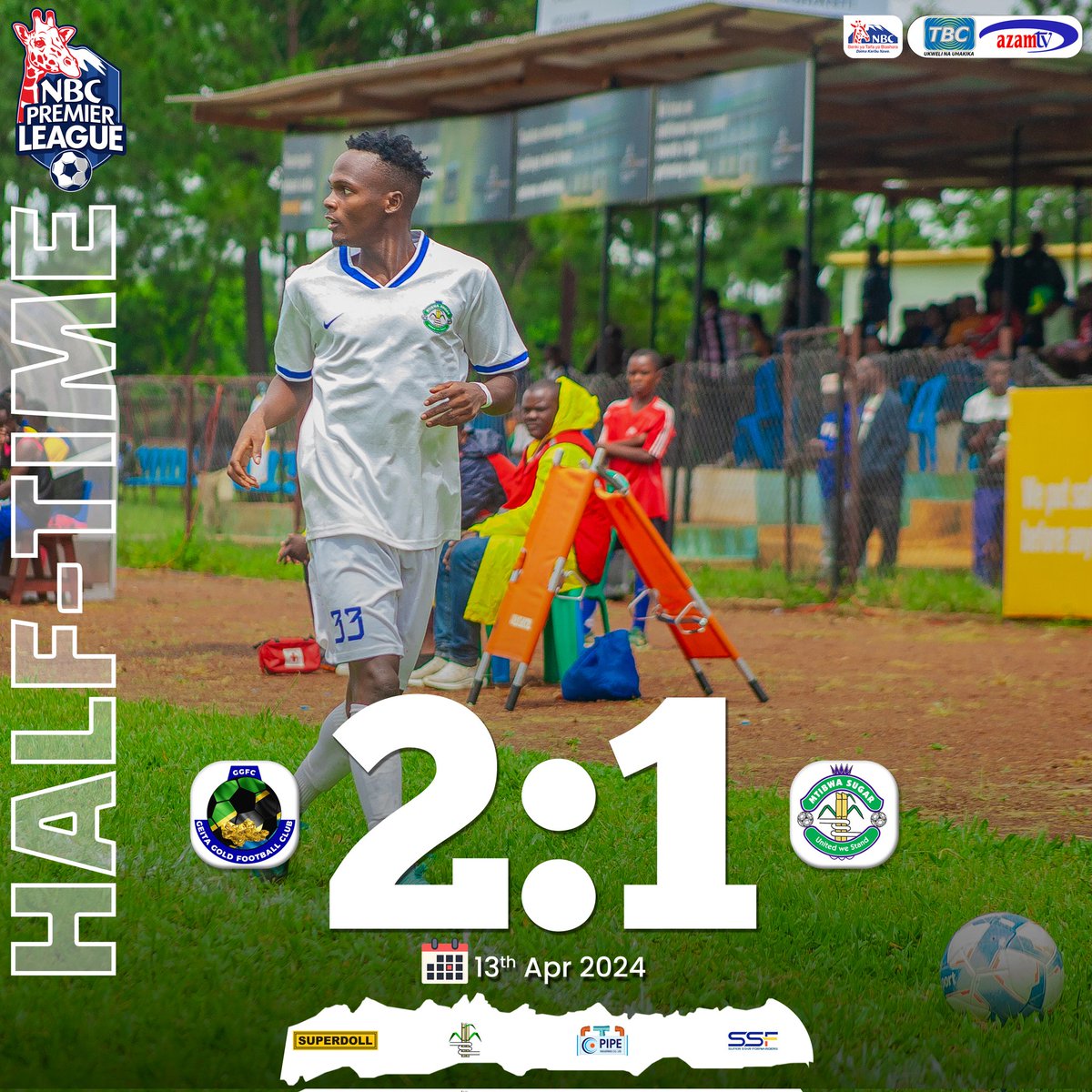 HALF-TIME.
Behind at the interval.

#GGFMTB
#MtibwaSugar #Mtibwa
#NBCPremierLeague #NBCPL
#UnitedWeStand