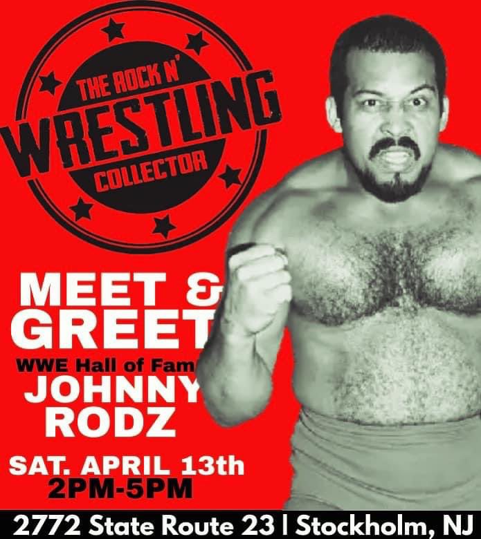 🚨 NEW JERSEY! TODAY! Saturday, April 13th from 2-5PM Meet WWE Hall of Famer “The Unpredictable” Johnny Rodz will be appearing live at @TheWCStore on Route 23 in Stockholm, NJ! Autograph Photos $25 Photo Ops $25 Your Figures $35 Combo (Autograph/Photo Op) $40 ✉️ If you can’t…