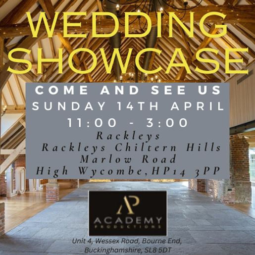 Academy_Prod_UK's tweet photo. We're looking forward to seeing everyone tomorrow at the Rackleys Chiltern Hills Wedding Show https://t.co/uues6IMbsy. If you're looking for your inspiration for your Wedding Day there's still time to pre-register at https://t.co/rA0Un9vxmX

#rackleysevents #countyweddingevents https://t.co/zpExOCEhfR
