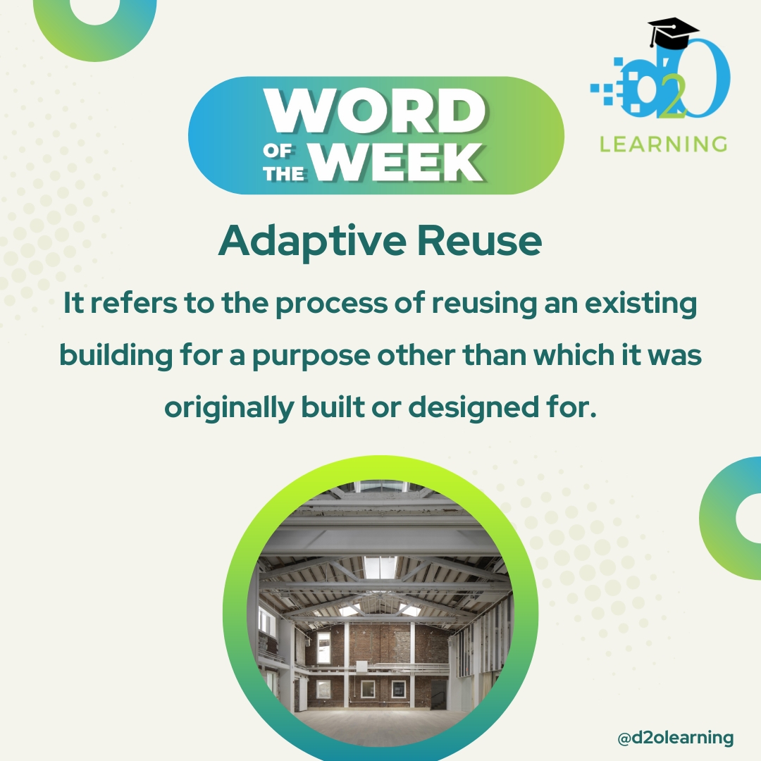 🏗️ The Art of Adaptive Reuse

Adaptive reuse transforms aging structures into vibrant hubs of activity, breathing new life into communities while preserving their rich cultural heritage.

#AdaptiveReuse #SustainableDevelopment #UrbanRenewal #CommunityRevitalization