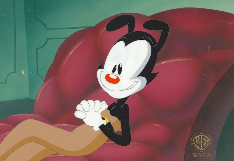 #Animaniacs Yakko with a huge smile cel 🤣😆👌!