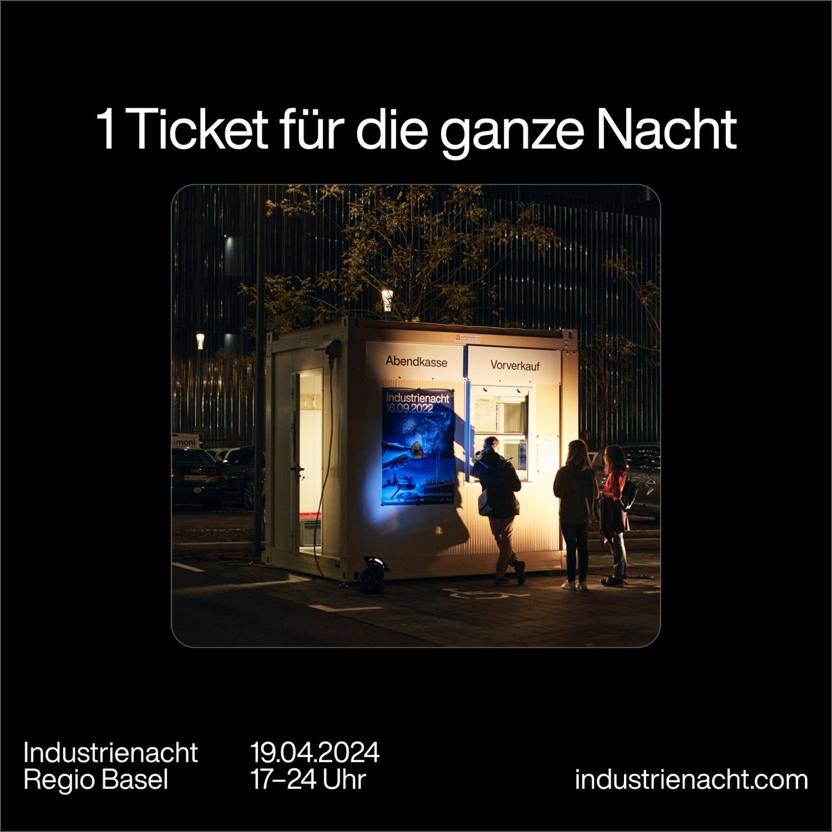 _industrienacht's tweet photo. Am Freitag ist wieder #Industrienacht 🌃
👉 Hier erfährst du ganz unkompliziert, wie du zu deinem Ticket kommst:
https://t.co/72rUw7Peag
#industrienacht #industrienachtbasel #basel #industrie #eventfrog #colourkey #kulturlegi @eventfrog_net https://t.co/wfcOzQkbQM