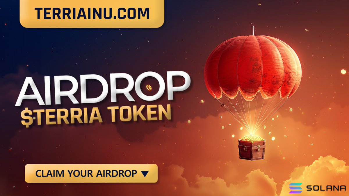 New airdrop: Terria Inu Airdrop Reward: 15,000 $TERRIA (~$10) Distribution Date: April 30 🔗Airdrop Link: t.me/AirdropNinja36… #airdrop #crypto #bitcoin #cryptocurrency #airdropninjapro #binance #blockchain