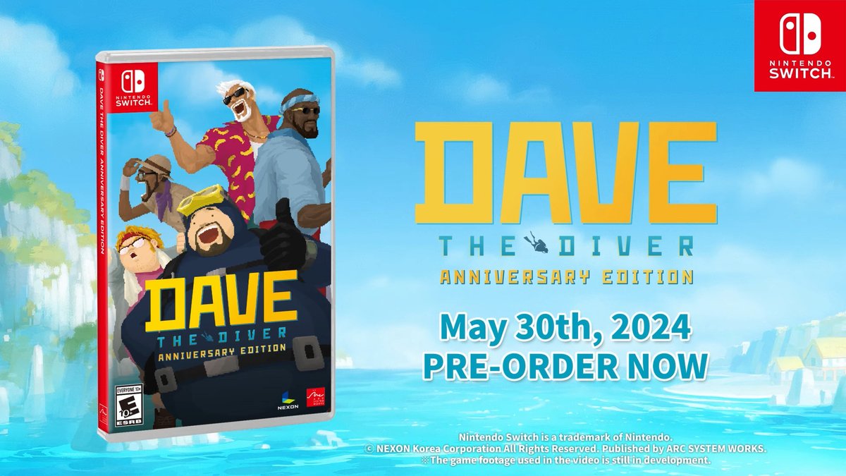 Die physische Version von Dave the Diver in der Anniversary Edition mit einigen Boni könnt ihr für Nintendo Switch jetzt vorbestellen! Bei Amazon: amzn.to/3Ugx0X5 Affiliate-Link. #Werbung