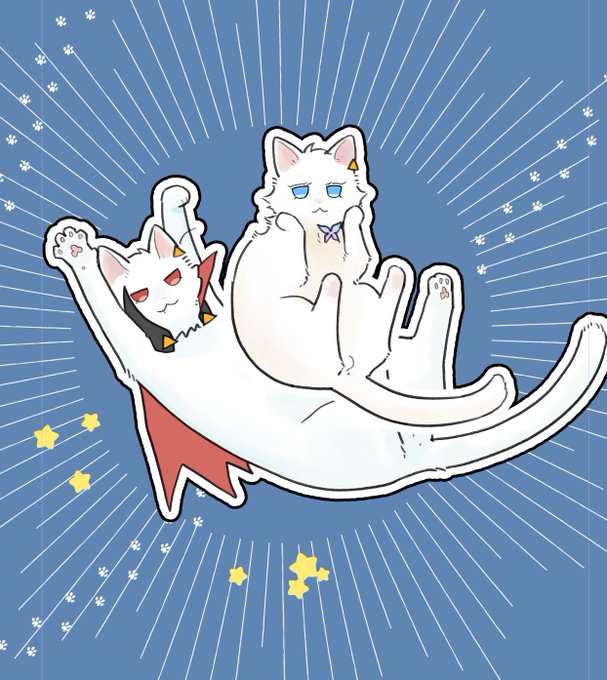 「猫口 白い猫」のTwitter画像/イラスト(新着)