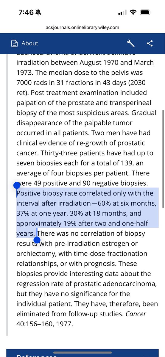 @TonyFelefly @BrendonStilesMD @5_utr @_ShankarSiva Absolutely! A pathologic complete response (pCR) is definitely not a reliable indicator of local control in radiation therapy, especially not just 10 weeks post-treatment for any disease site. Other examples that come to mind include anal squamous cancer, where it's prudent to…