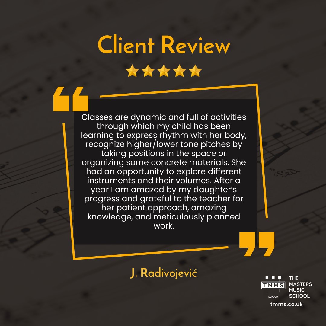 Witnessing our student's musical growth is the highlight of our work. Thanks for letting us be part of your child's journey! #TMMSReviews #ealingmusicschool #TMMS Ready to master your musical skills? Check out our website for info bit.ly/49sJHCI
