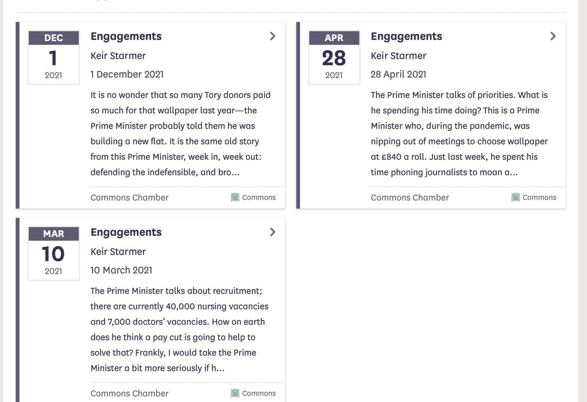 3 PMQ’s minimum @Keir_Starmer wasted on #WallpaperGate.  

Not only did the Gold wallpaper not exist but Lord Giedt found no breach in Ministerial code over the refurbishment.

Looking at the dates (1st December 2021-Partygate kick off)  - he then spoke about #partygate for the