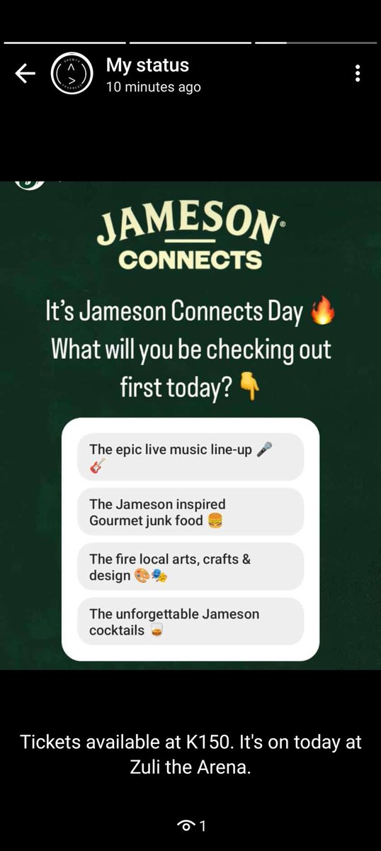 kmogul_'s tweet photo. Tickets available. K150. Contact 0977582625 #JamesonConnects https://t.co/l0w1gK8Ejj