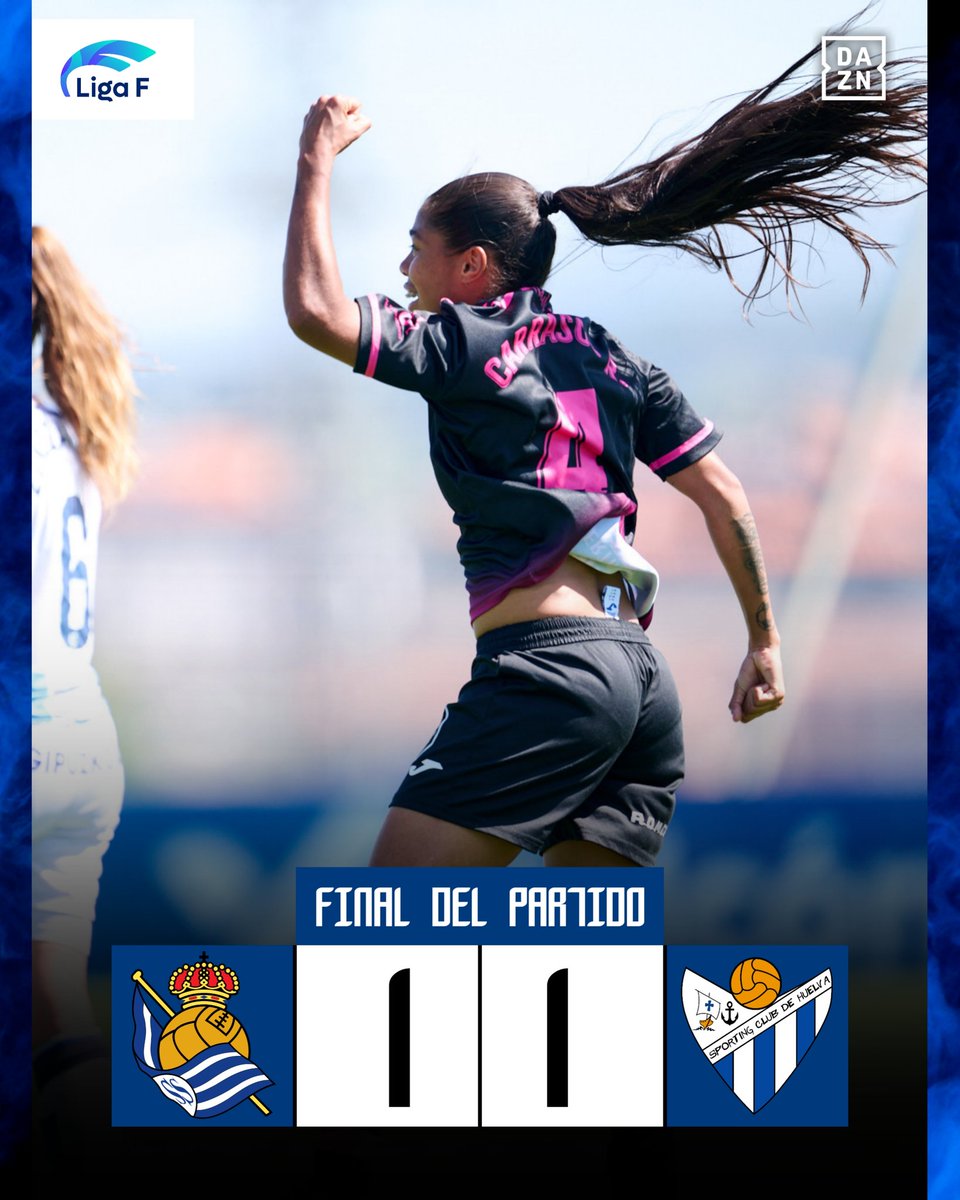 90+6' | Final del partido. +1 punto. 1️⃣ @RealSociedadFEM 1️⃣ Sporting de Huelva #SigueMiCamino #LigaF