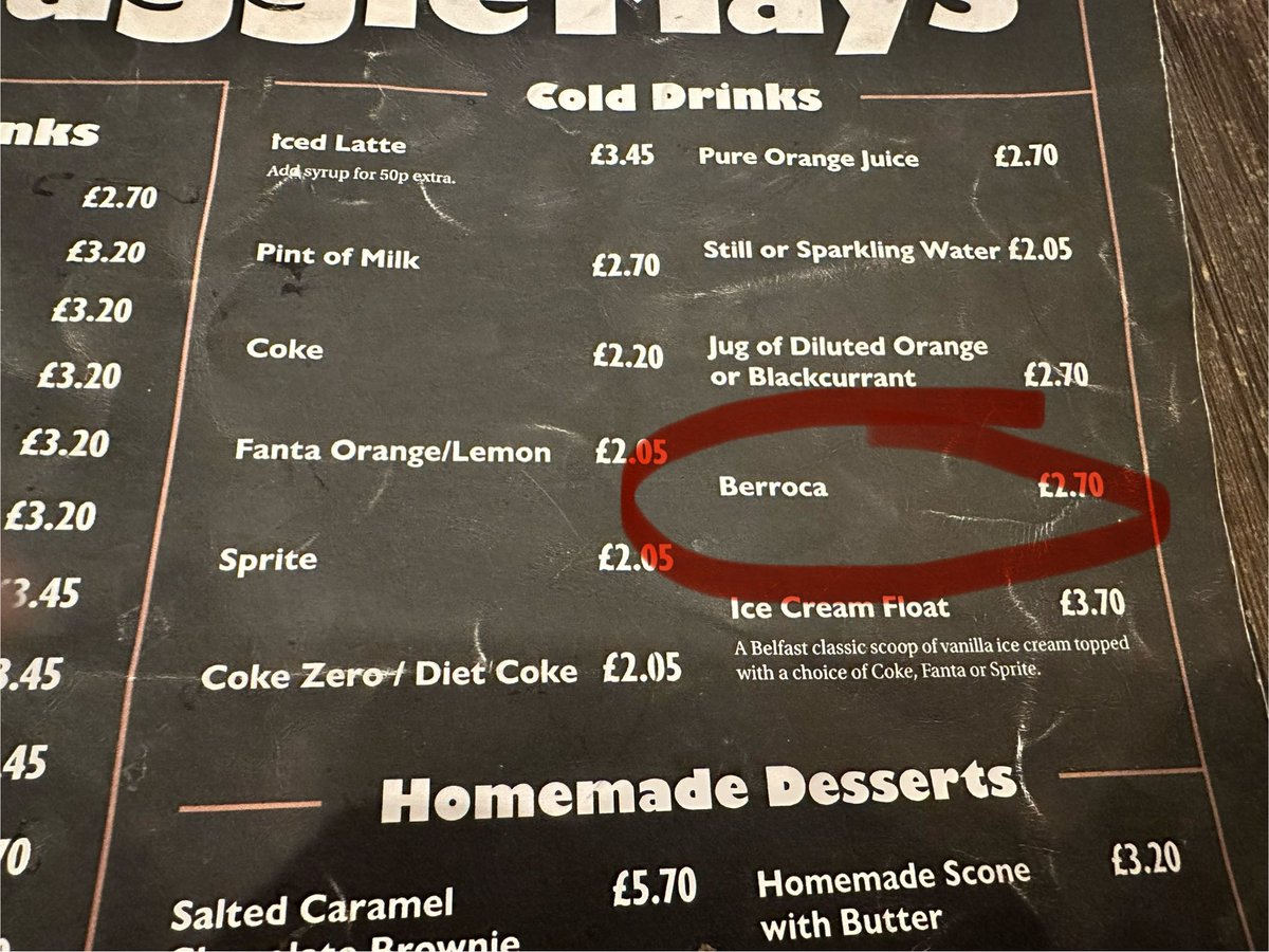 Torn between the ice cream float and the *checks notes* Berroca