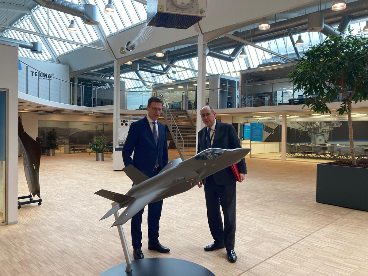 Excellent to meet with Danish aerospace, security and defence manufacturer @Terma_Global in Copenhagen to discuss ways to collaborate with our skilled, and innovative UK suppliers on future projects 🇬🇧🇩🇰✈️