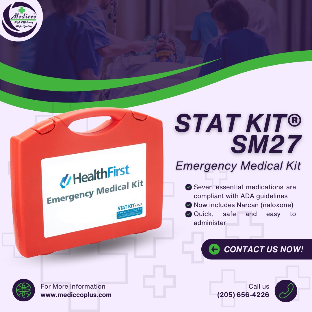 Empower your health with STAT-KIT! The SM27 is a must-have for emergency medical situations. Stay prepared, stay safe! 📷⚕️  . mediccoplus.com  #EmergencyKit #MediccoPlus