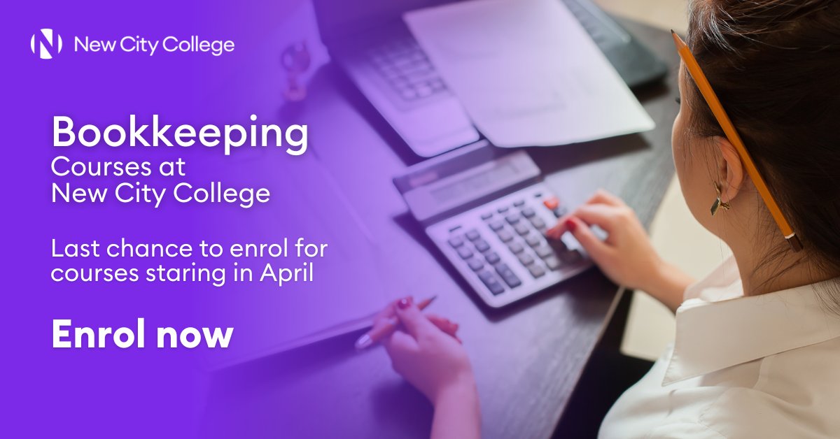 📚 Last chance to start in April 2024! Join our Adult recruitment event on April 17, 2024, 2-5 pm to enrol. Apply now for our Bookkeeping course. Perfect for beginners, it equips you with essential record-keeping skills: bit.ly/3Q0uv8R #BookkeepingCourse