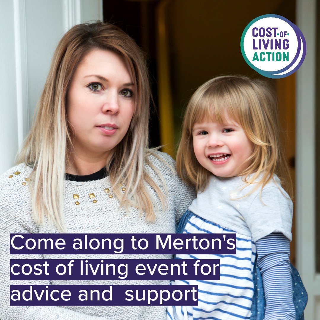 The next #CostOfLivingMerton event is Sat 27 April; head down for expert advice & support on bills, debt, energy saving and more 📍 Merton Civic Centre 📅 Sat 27 April ⏲️ 10.30am-1.30pm 🛒 Receive a free £10 supermarket voucher (one per household) 👉 ow.ly/O1EZ50Rf2hH