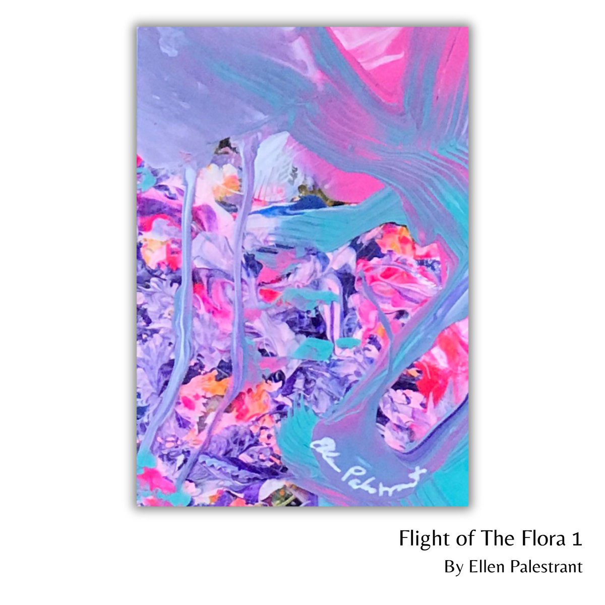 Original available:  ellenpalestrant.com/shop/ #artwork #homedecor #abstractart #woo #woocommerceshop #contemporaryart #intuitiveart #floral #flowers #flight #miniatureart
