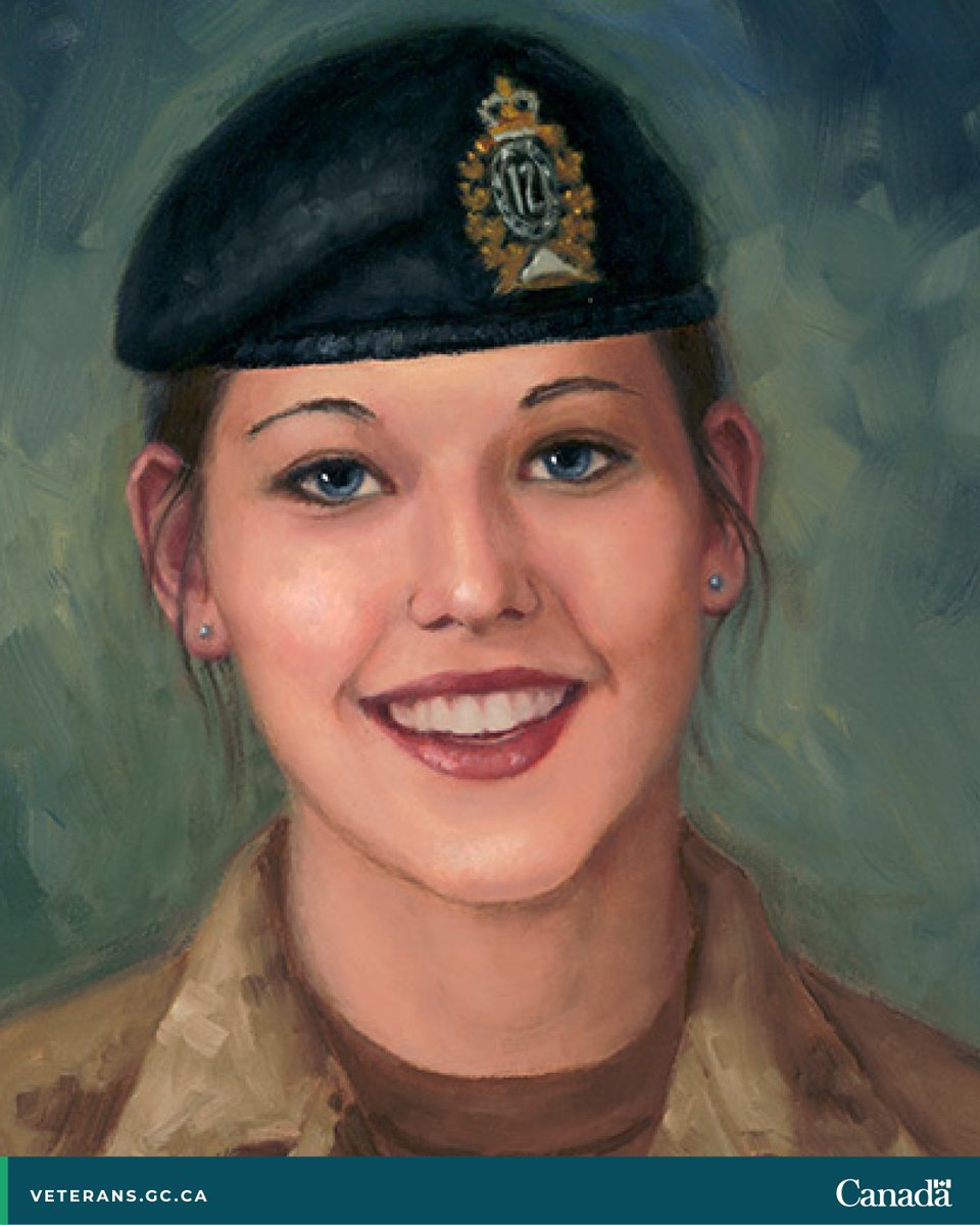 Karine Blais was a small-town girl with big dreams. She joined the CAF and deployed to Afghanistan.

On this day in 2009, Blais was killed when her light armoured vehicle was struck by a roadside bomb.

She will forever remain in our hearts.

📸: Project Heroes

#CanadaRemembers