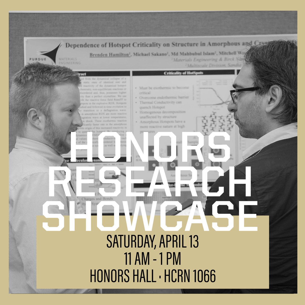 Discover research undertaken by Honors students across various departments like Biology, Engineering, and Computer Science. Learn about their projects directly from the student researchers at the Honors Research Showcase today from 11 a.m. to 1 p.m. in Honors Hall!