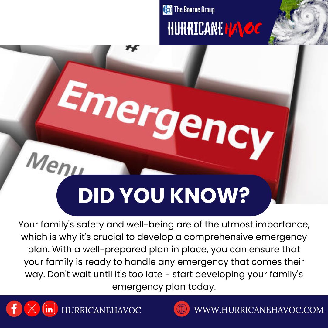 Safety first! Create a comprehensive emergency plan. Visit our website:hurricanehavoc.com
#Hurricane #EmergencyPlan #Hurricaneready