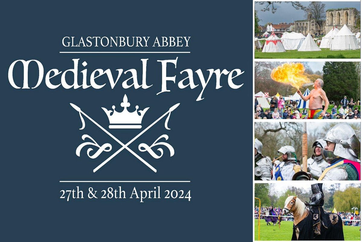 Glastonbury Abbey Medieval Fayre 👏 The Glastonbury Abbey Medieval Fayre returns in 2024 for its biggest year yet! Get ready for a weekend full of jousting, feasting, market stalls and more medieval mayhem. Click here to find out more- loom.ly/D2JUq1Y