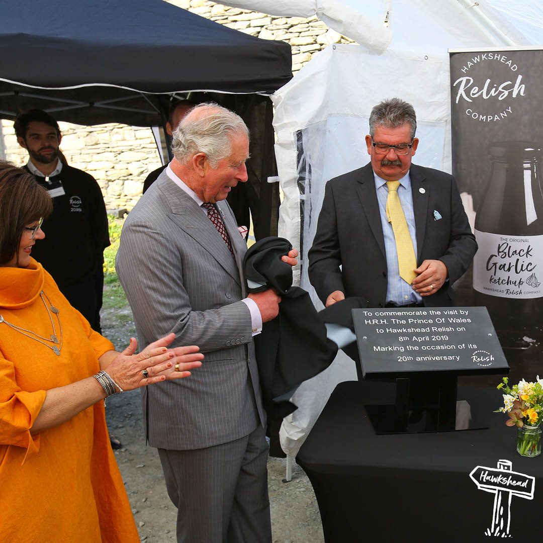 This week marks 5 years since HM King Charles paid us a Royal Visit for our 20th anniversary 🎉

Here is The King unveiling a plaque to commemorate this special occasion 👏

#HawksheadRelish #RoyalVisit #KingCharles #Anniversary #Cumbria #King #Lakes
