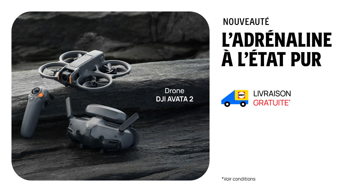 #NouveautéDarty 📷 Découvrez le drone DJI Avata 2, l’adrénaline à l’état pur. 🚁 👉 lc.cx/V2xizh