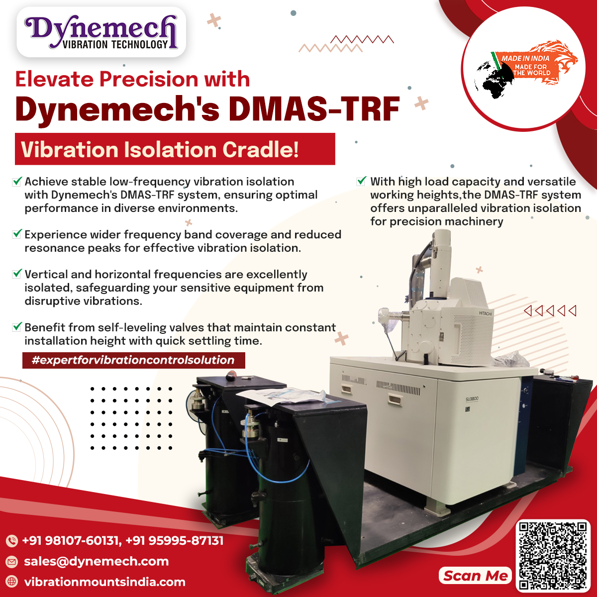Dynemech DMAS-TRF Series - Anti-Vibration Cradle equipped with Vibration Isolation Pneumatic Air Triflex System.
#Dynemech,#DMAS-TRF,#AntiVibration,#VibrationIsolation,#PneumaticAirTriflex, #ManufacturingIndustry,#VibrationControl,#
