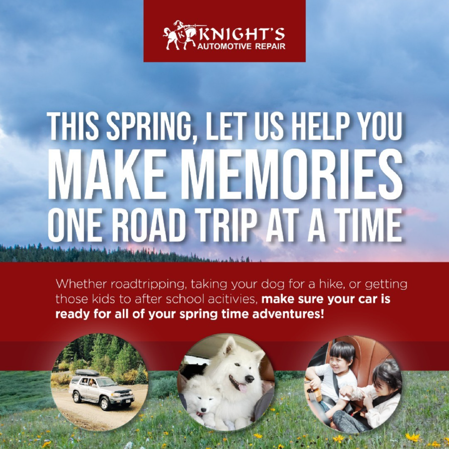 This spring, let Knight’s Auto Repair help you make memories one road trip at a time!

#autoshop #mechanic #carmaintenance #auto #Ledgewood #familyowned #familyoperated #reliable #dedicated #family #trusted #AAA