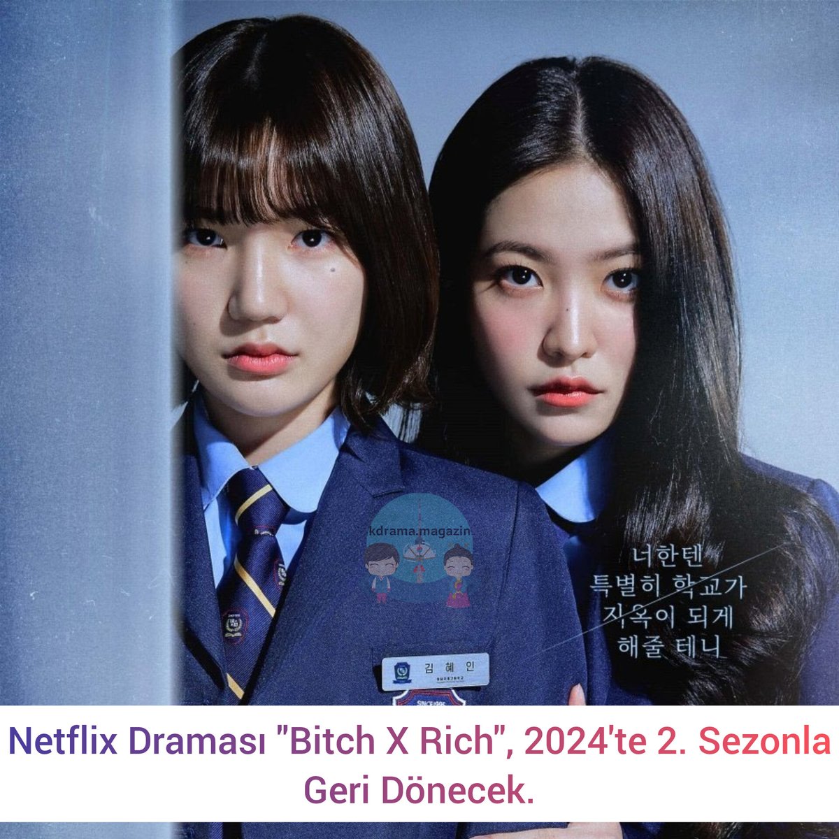 Netflix Draması #BitchXRich, 2024'te 2. Sezonla Geri Dönecek.

#LeeEunSaem #RedVelvets #Yeri #LeeJongHyuk #YooJungHoo #청담국제고등학교 #이은샘 #예리 #이종혁 #유정후