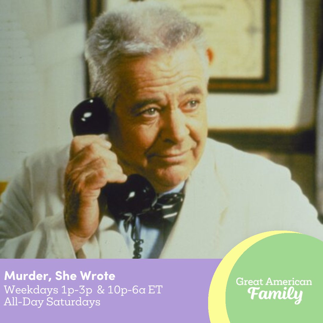 🔎 Need a dose of mystery? Watch Jessica Fletcher & friends all day today on #GreatAmericanFamily, Doctor's orders! #MurderSheWrote #WelcomeHome
