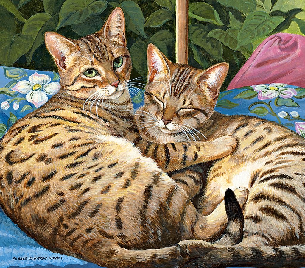 Superb Cats for this Saturday #Caturday , selected with love, just specially for you. 

©️Persis Clayton Weirs, American painter, b. 1942