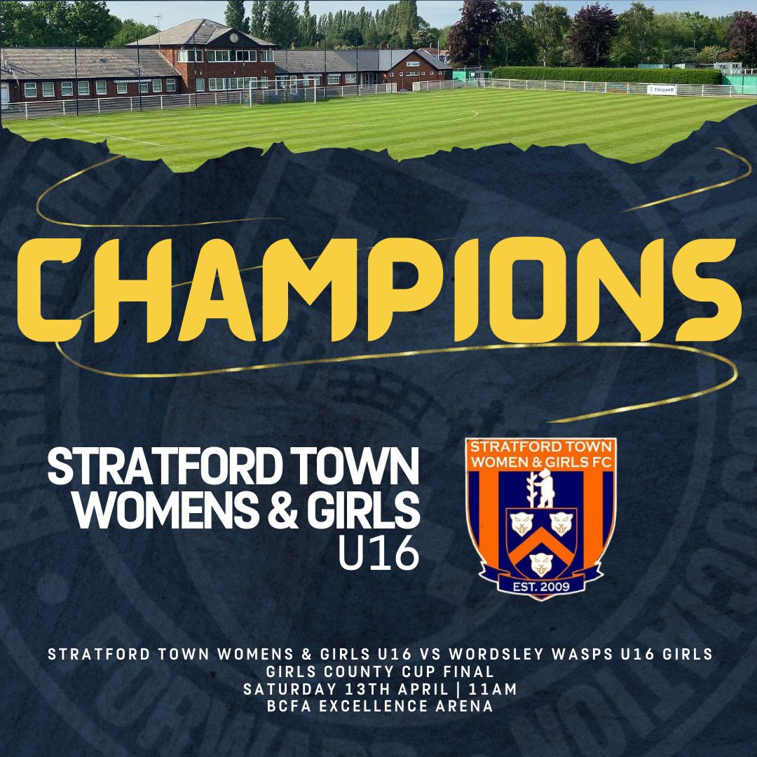 𝐂𝐇𝐀𝐌𝐏𝐈𝐎𝐍𝐒! 🙌 Your 2023/24 Girls County Cup Champions are Stratford Town Women & Girls U16! 🏆 Congratulations to the team and everybody associated with the club from all of us at BCFA 👏 #MoreThanACup