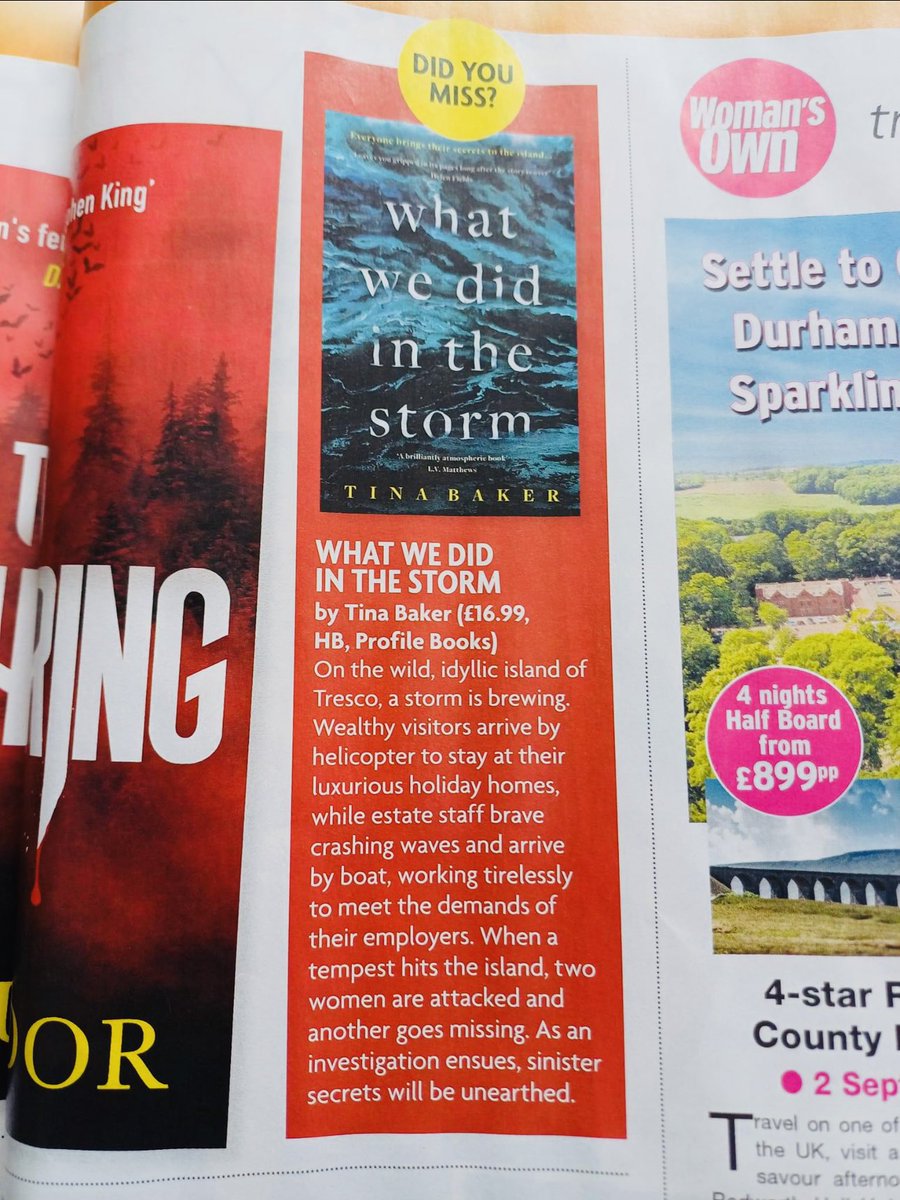 Thank you Woman’s Own #WhatWeDidInTheStorm @ViperBooks 💙🌊💙