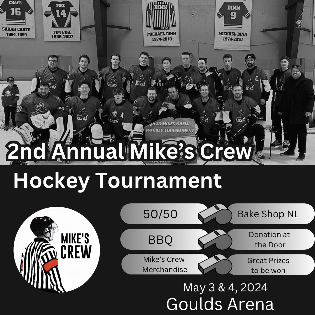 It’s that time of year again! Our second annual tournament is coming up in a few short weeks. With over 160 officials participating, it should be a fun weekend for everyone. This is our biggest fundraiser of the year. Come out and support your officials! @HkyNL_Officials