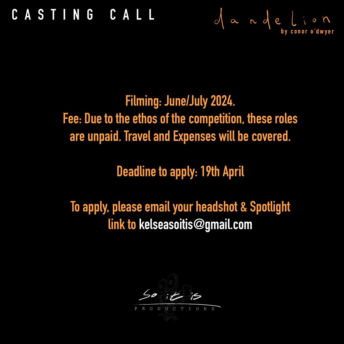 !CASTING CALL!

Let’s get shooting 😉🎥
