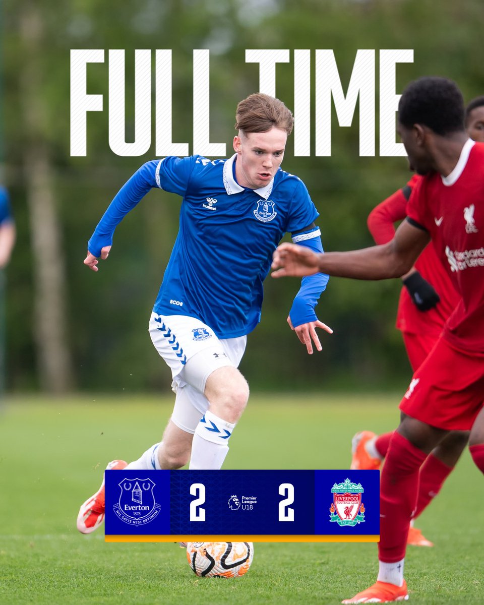 FT. Joel Catesby and George Finney were on target for #EFCU18 in today's Merseyside derby draw at Finch Farm.