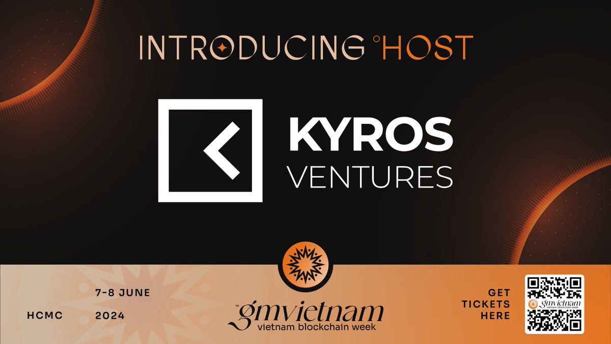 📢💥 Big shoutout to our co-host, @KyrosVentures , a leading incubator and research hub for early-stage blockchain projects. With a focus on nurturing talent and leveraging the largest crypto network in Vietnam, Kyros is at the forefront of the next wave of blockchain…