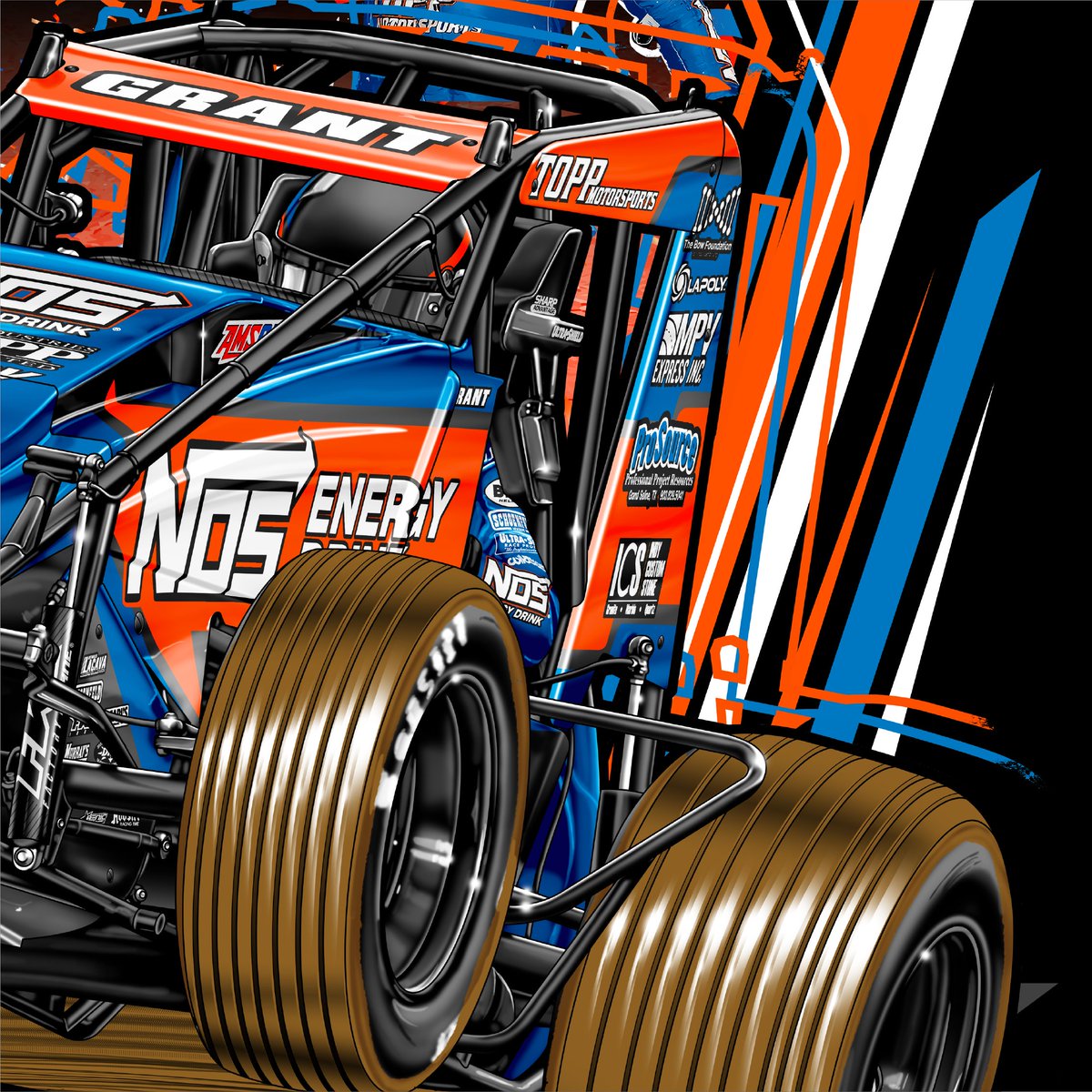 Back 2 Back USAC National Sprint Car Champion Justin Grant merch is now available. The quest for a 3 peat restarts tonight with USAC back in action at Lawrenceburg Speedway. shopjustingrant.com