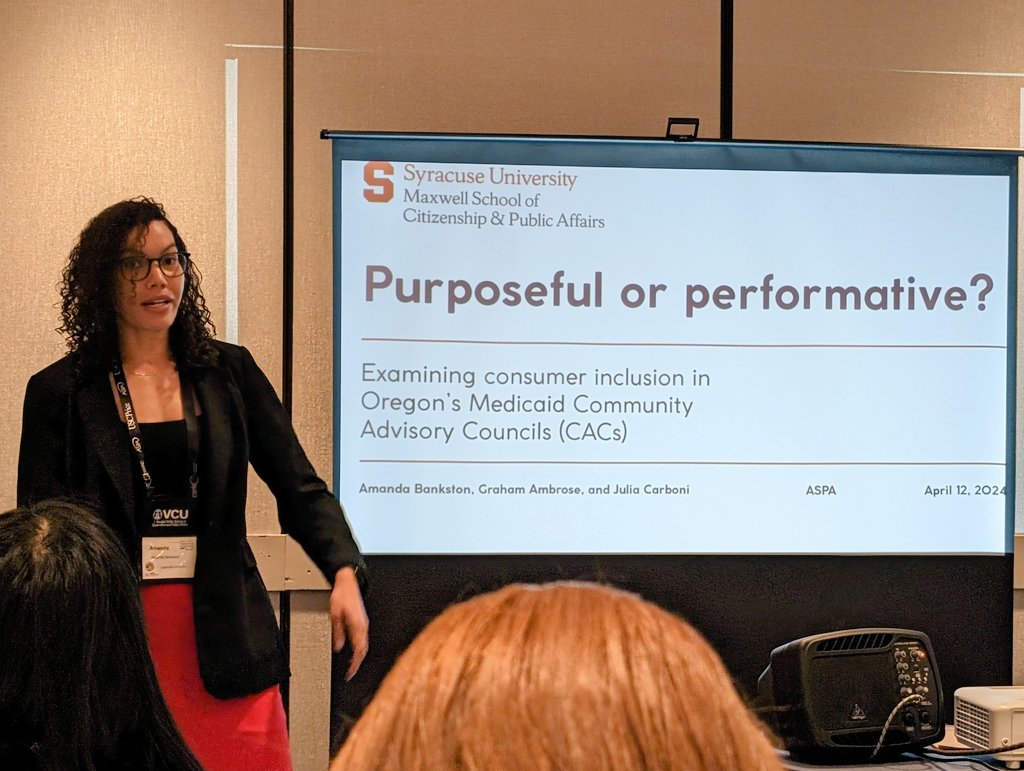 Saturday networks activity!
<a href="/MandaBankston/">Amanda Bankston</a> sharing insights of inclusive governance as a complex process 🔥.
#ASPA2024 <a href="/ASPANational/">ASPA National</a>