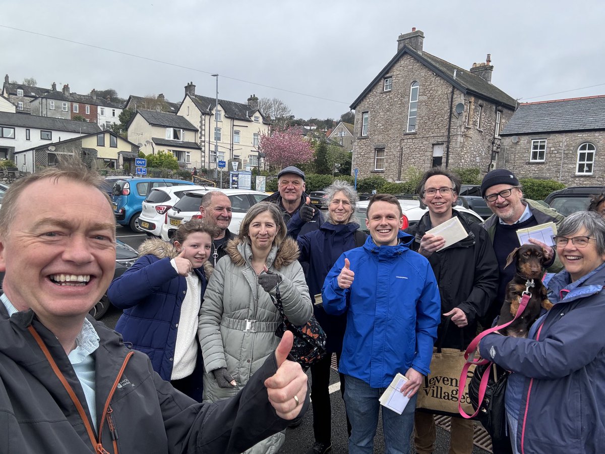 A great afternoon out campaigning in Grange, Flookburgh and Allithwaite with excellent results for both @rovers and ⁦⁦@kendaltownfc⁩ - a top Saturday!